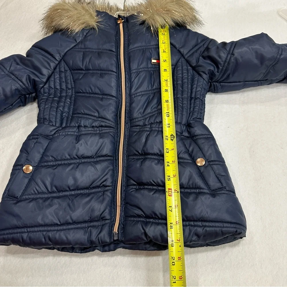 Girls Navy Tommy Hilfiger Winter Coat